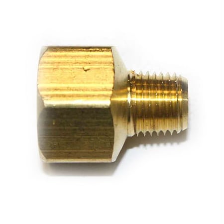 Interstate Pneumatics 1/4 Inch NPT Male x 1/2 Inch NPT Female Brass Hex Bushing Adapter FB408